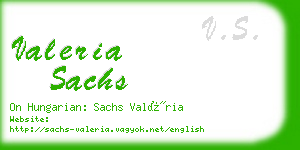 valeria sachs business card